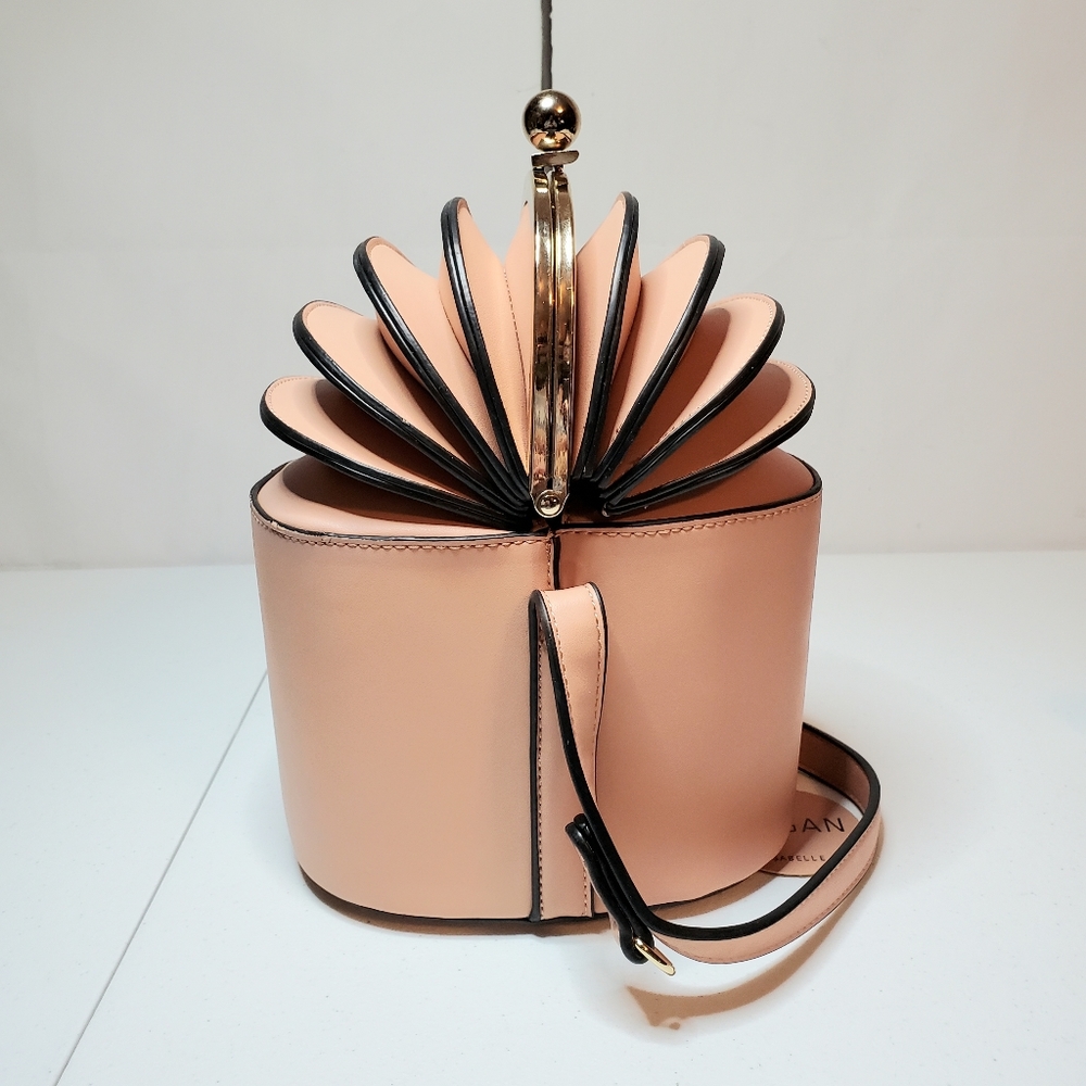*SOLD* Isabelle Accordion Vegan Leather Bucket Bag - Picture 9 of 9
